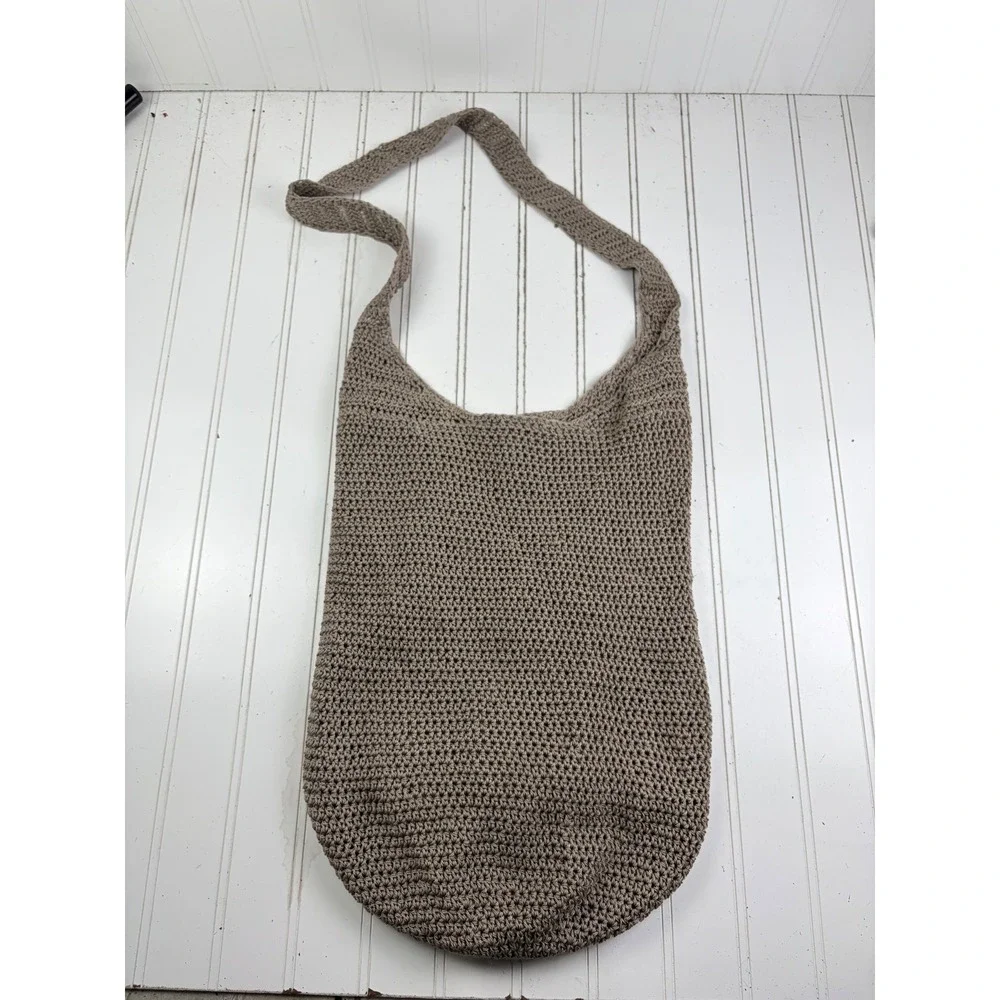 Vintage Y2K Woven Boho Crochet Slouchy Hobo Knit Oversized Shoulder Bag Purse